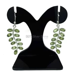 925 Sterling Silver earrings In Peridot Gemstone Jewelry 925SE1285