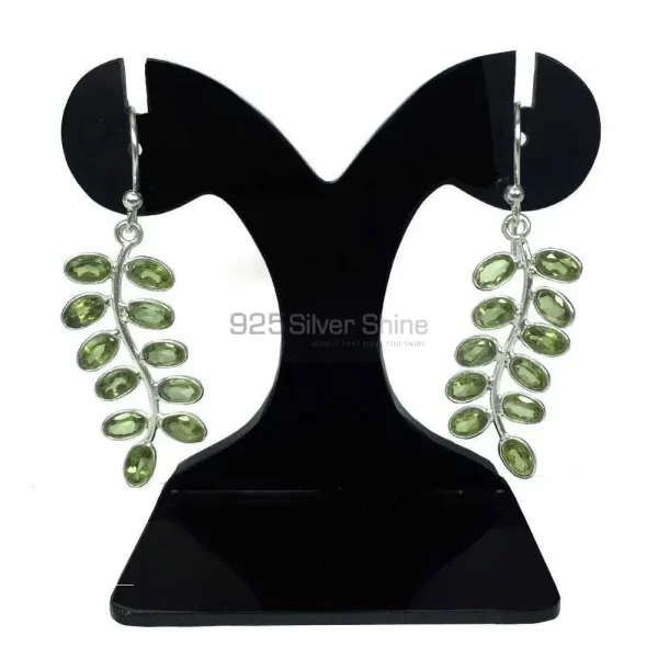 925 Sterling Silver earrings In Peridot Gemstone Jewelry 925SE1285