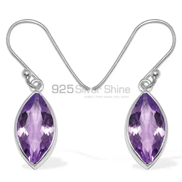 925 Sterling Silver Handmade earrings In Amethyst Gemstone Jewelry 925SE1139