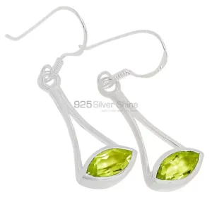 925 Sterling Silver Handmade earrings In Peridot Gemstone Jewelry 925SE349