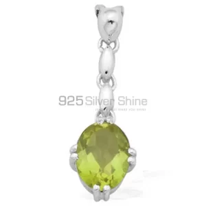 Peridot Gemstone Pendants Wholesaler In Fine Sterling Silver Jewelry 925SP1598