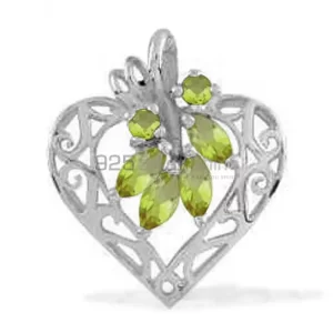 Peridot Gemstone Pendants Wholesaler In Fine Sterling Silver Jewelry 925SP1648
