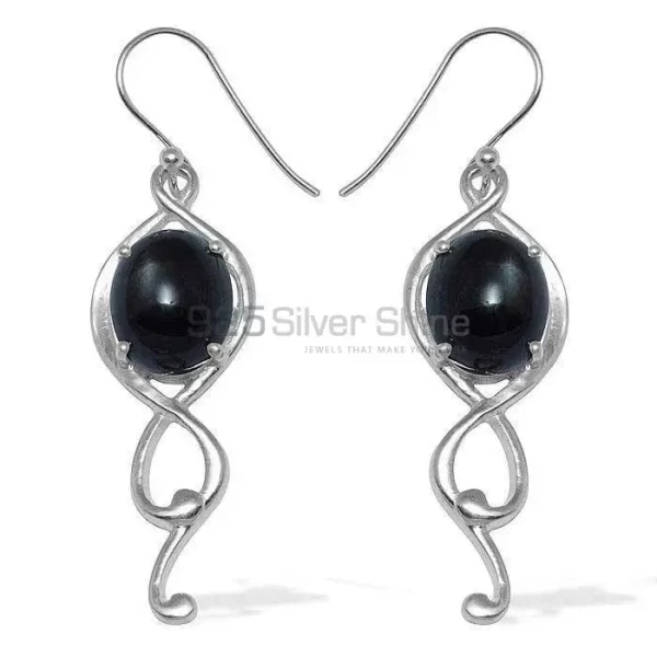 Unique 925 Sterling Silver earrings In Black Onyx Gemstone Jewelry 925SE828