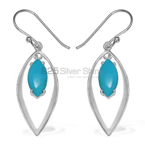 Unique 925 Sterling Silver earrings In Chalcedony Gemstone Jewelry 925SE907