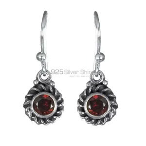 Unique 925 Sterling Silver earrings In Garnet Gemstone Jewelry 925SE1372