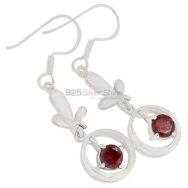 Unique 925 Sterling Silver earrings In Garnet Gemstone Jewelry 925SE354