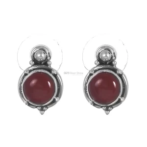 Unique 925 Sterling Silver earrings In Red Onyx Gemstone Jewelry 925SE275