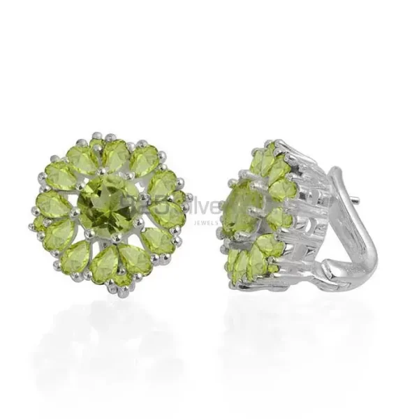Unique 925 Sterling Silver earrings In Peridot Gemstone Jewelry 925SE986