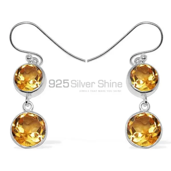 Unique 925 Sterling Silver earrings Wholesaler In Citrine Gemstone Jewelry 925SE1154