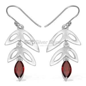 Unique 925 Sterling Silver earrings Wholesaler In Garnet Gemstone Jewelry 925SE759