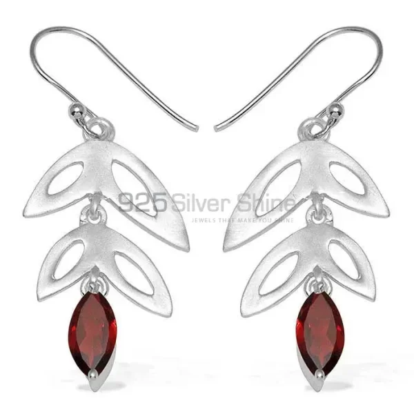 Unique 925 Sterling Silver earrings Wholesaler In Garnet Gemstone Jewelry 925SE759
