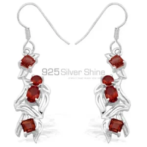 Unique 925 Sterling Silver earrings Wholesaler In Garnet Gemstone Jewelry 925SE917