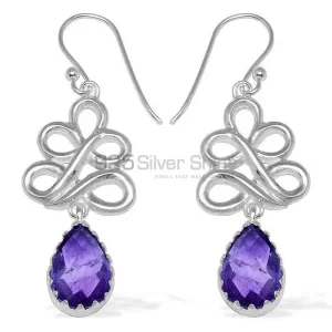 Unique 925 Sterling Silver earrings Wholesaler In Iolite Gemstone Jewelry 925SE838