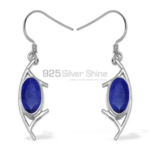 Unique 925 Sterling Silver Handmade earrings Exporters In Lapis Gemstone Jewelry 925SE1006