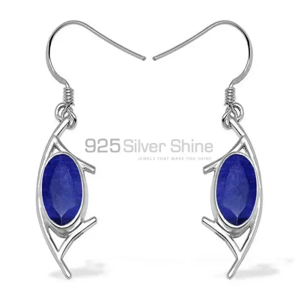 Unique 925 Sterling Silver Handmade earrings Exporters In Lapis Gemstone Jewelry 925SE1006
