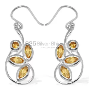 Unique 925 Sterling Silver Handmade earrings Manufacturer In Citrine Gemstone Jewelry 925SE1149