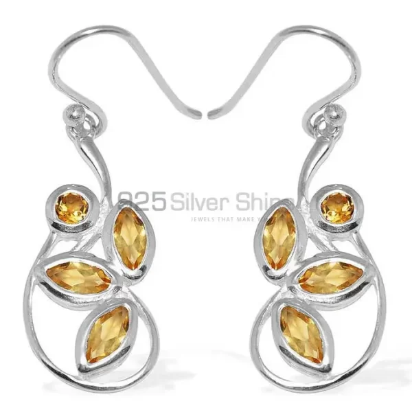 Unique 925 Sterling Silver Handmade earrings Manufacturer In Citrine Gemstone Jewelry 925SE1149