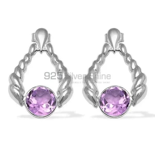 Unique 925 Sterling Silver Handmade earrings Suppliers In Amethyst Gemstone Jewelry 925SE1080