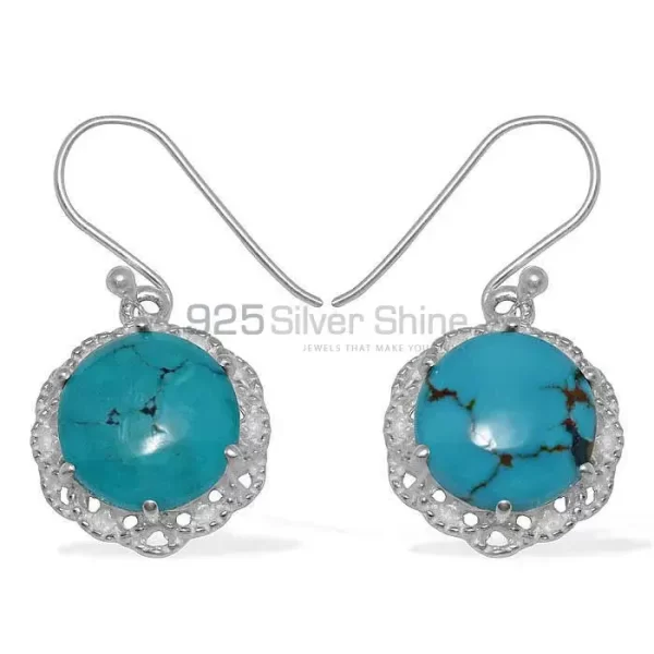 Unique 925 Sterling Silver Handmade earrings Suppliers In Turquoise Gemstone Jewelry 925SE843