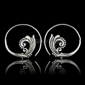 Water Waves earring In 925 Sterling Silver Jewelry 925ME121
