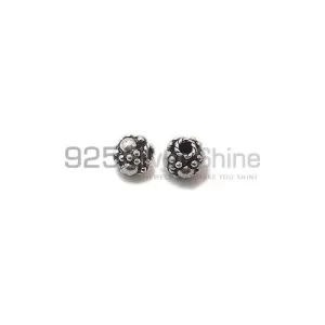 Wholesale 925 Sterling Silver 6.8x7.1mm Round Carved Beads. Sold Per Package of 10-925SCB109