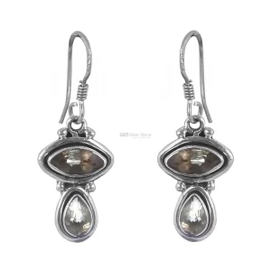 Wholesale 925 Sterling Silver earrings In Citrine Gemstone 925SE156