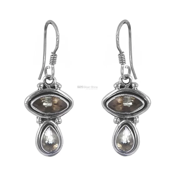 Wholesale 925 Sterling Silver earrings In Citrine Gemstone 925SE156