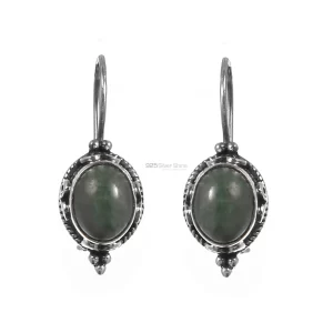 Wholesale 925 Sterling Silver earrings In Genuine Aventurine Gemstone 925SE240