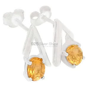 Wholesale 925 Sterling Silver earrings In Natural Citrine Gemstone 925SE317