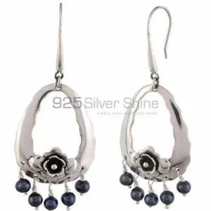 Wholesale 925 Sterling Silver earrings In Natural Lapis Gemstone 925SE1177