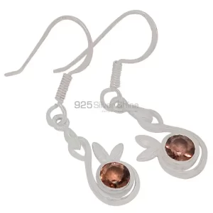 Wholesale 925 Sterling Silver earrings In Natural Smoky Quartz Gemstone 925SE396