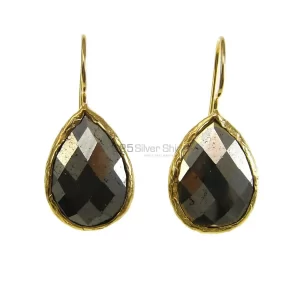 Wholesale 925 Sterling Silver earrings In Semi Precious Pyrite Gemstone 925SE1932