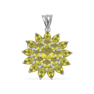 Wholesale 925 Sterling Silver Handmade Pendants In Peridot Gemstone Jewelry 925SP1671