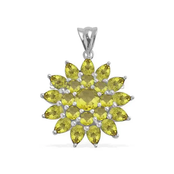 Wholesale 925 Sterling Silver Handmade Pendants In Peridot Gemstone Jewelry 925SP1671