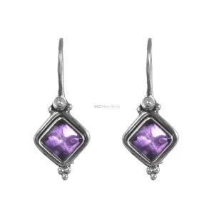 Wholesale Amethyst Gemstone earrings In 925 Silver Jewelry 925SE212