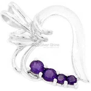 Wholesale Amethyst Gemstone Pendants In Fine Sterling Silver Jewelry 925SP297-6