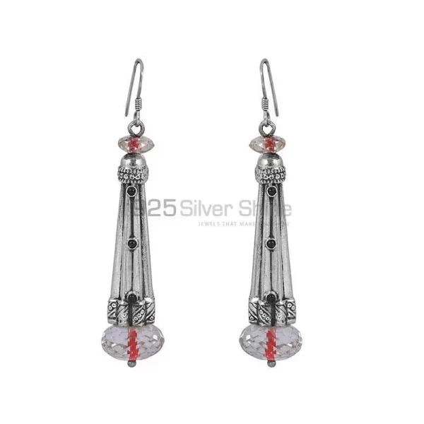 Wholesale Beads Stone Dangle earring In 925 Sterling Silver Jewelry 925SE145