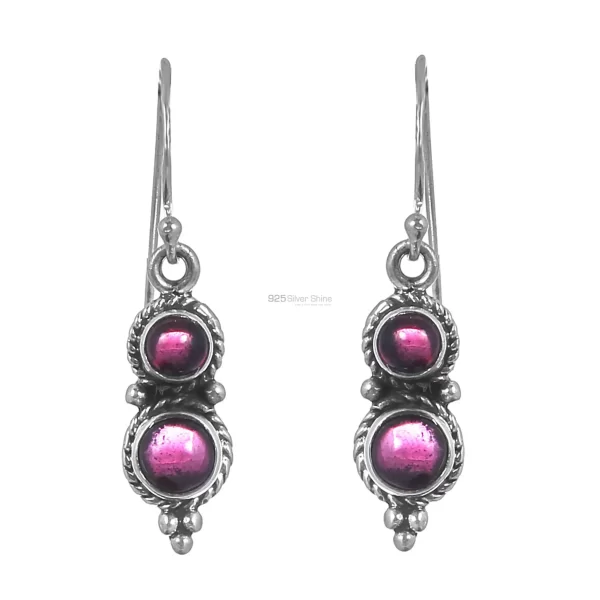 Wholesale Best Buy Garnet Gemstone earring In Sterling Silver Jewelry 925SE177