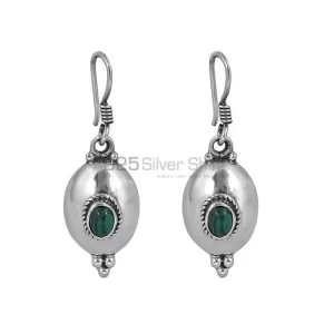 Wholesale  Malachite Gemstone earring In 925 Sterling Silver Jewelry 925SE34
