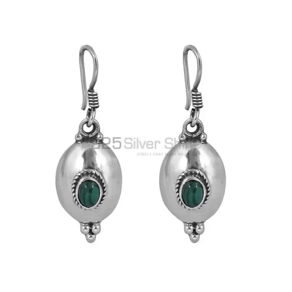 Wholesale  Malachite Gemstone earring In 925 Sterling Silver Jewelry 925SE34