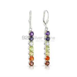 Wholesale Chakra Gemstone earring With Sterling Silver Jewelry SSCE108