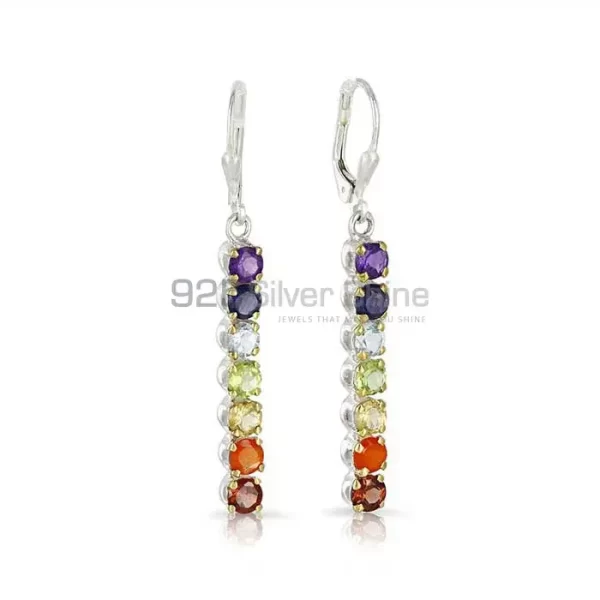 Wholesale Chakra Gemstone earring With Sterling Silver Jewelry SSCE108