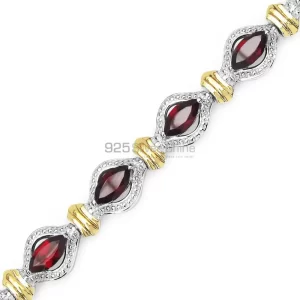 Wholesale Fine Sterling Silver Tennis Bracelets In Garnet Gemstone Jewelry 925SB167
