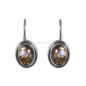 Wholesale Labradorite Gemstone earrings In Fine Sterling Silver Jewelry 925SE205