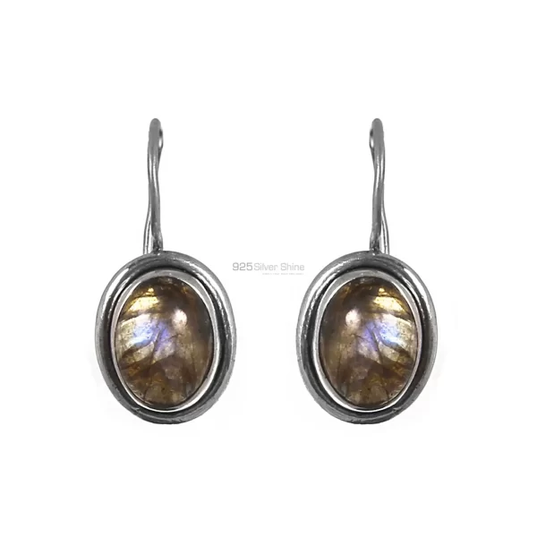 Wholesale Labradorite Gemstone earrings In Fine Sterling Silver Jewelry 925SE205
