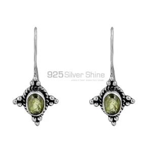 Wholesale Light Weight Peridot Gemstone earring In 925 Sterling Silver Jewelry 925SE115