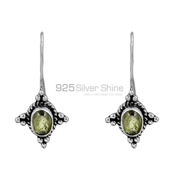Wholesale Light Weight Peridot Gemstone earring In 925 Sterling Silver Jewelry 925SE115