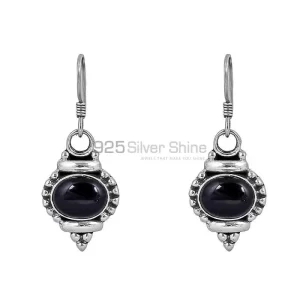 Wholesale Natural Black Onyx Gemstone earring In 925 Solid Silver earring 925SE82