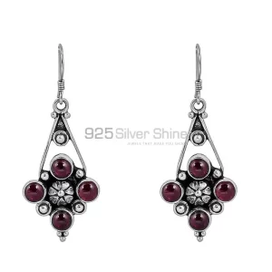 Wholesale Natural Garnet Gemstone earring In Sterling Silver Jewelry 925SE83