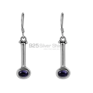 Wholesale Natural Iolite Gemstone earring In 925 Sterling Silver Jewelry 925SE71